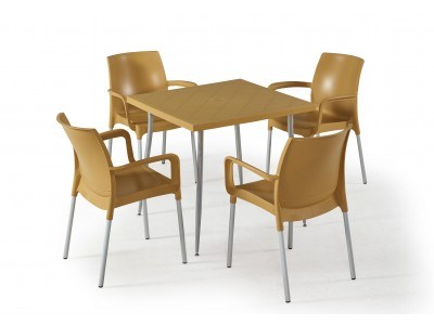 Градински комплект CASTELLO set 4 (горчица)